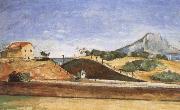 Paul Cezanne The Railway cutting Spain oil painting artist